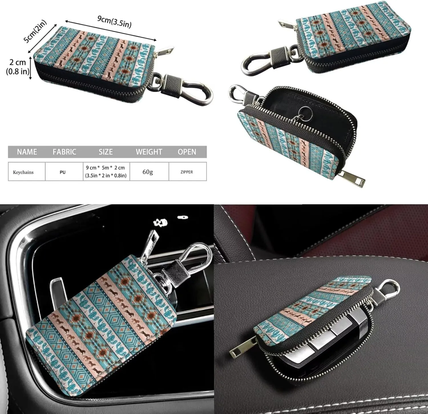 2Pcs Tote Bags Set Crossbody Bags Shoulder Purses for Women Car Key Fob Protector