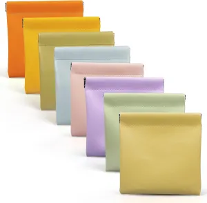 4.72x4.72 Small Pouches for Purse, 8PCS Cute Snap Closure Storages, Mini Organizer for Inside Large Makeup Bag, Organize Cosmetic, Lipstick, Jewelry, Coins in Women's Handbag/Tote/Travel