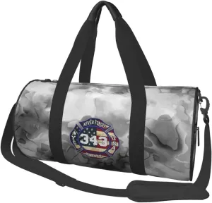 911 343 Fallen Firefighters Remembrance Convertible Garment Bag with Shoulder Strap, Carry on Garment Duffel Bag for Men Women - Rolling Foldable for Travel Luggage Bags (Black)