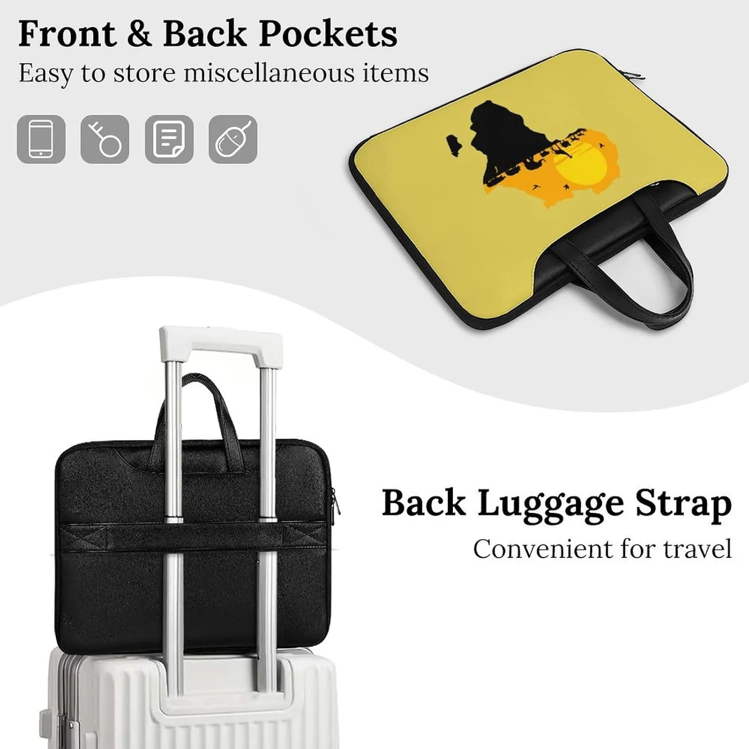 African Map with Wild Animals Leather Bag Laptop Case Slim Water Resistant Computer Bags with Handle Briefcase for Work