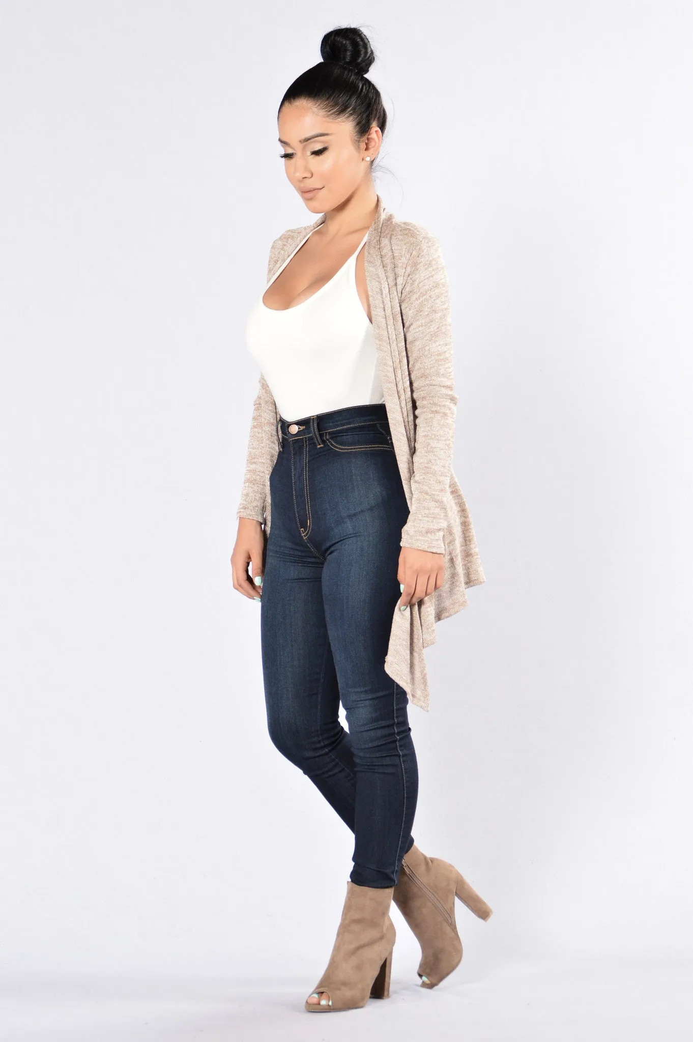 Always Here For You Cardigan - Khaki