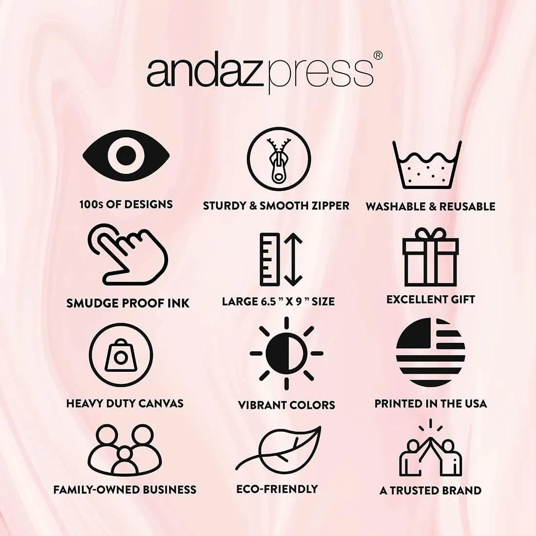 Andaz Press Funny Makeup Bag Canvas Cosmetic Bag with Zipper Best Mom Ever Makeup Pouch For Purse Travel Pouch Funny Pencil Bag Cute Birthday Mother's Day Gifts for Mom Women Her 6.5 x 9 Inch