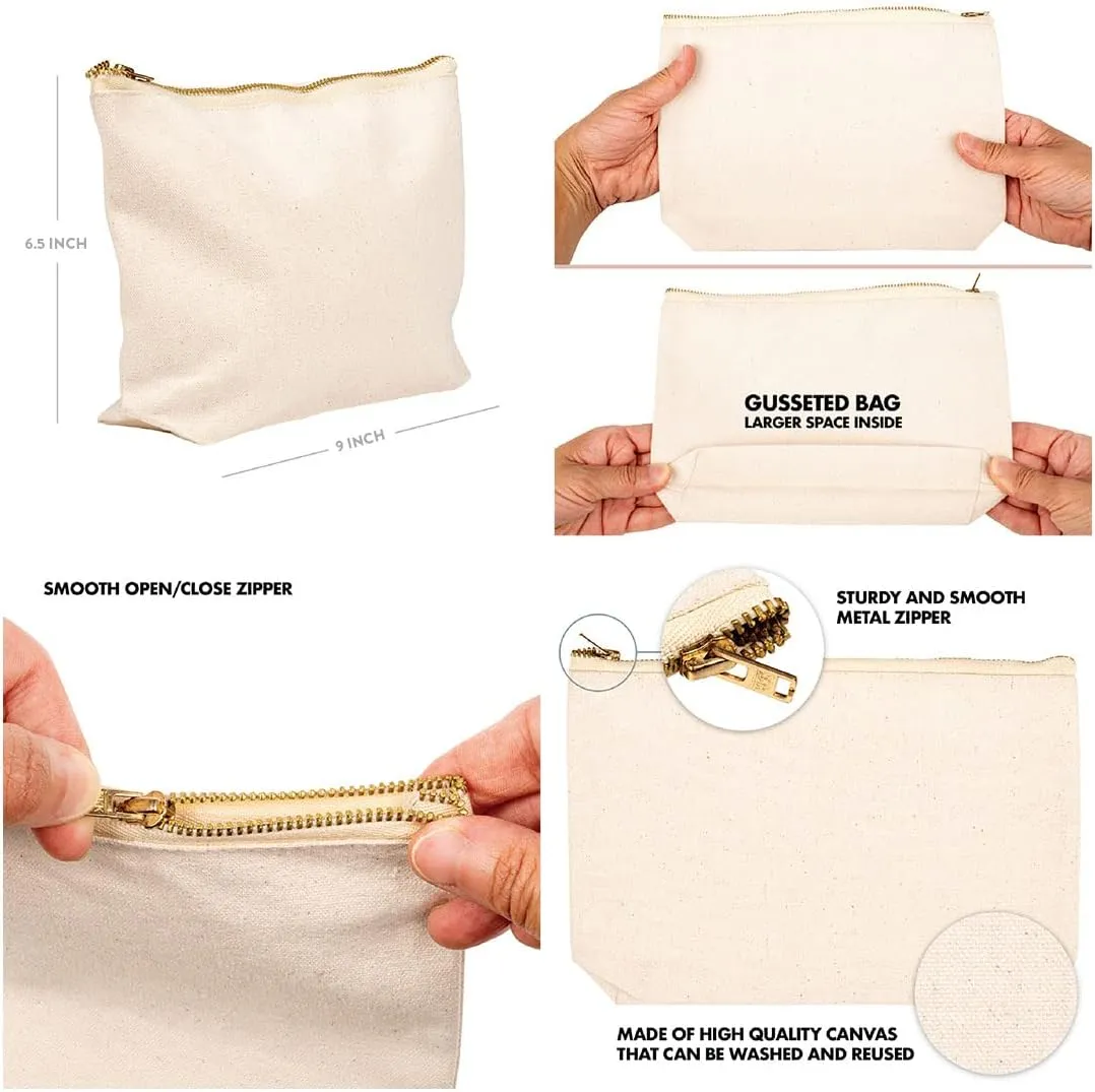 Andaz Press Funny Makeup Bag Canvas Cosmetic Bag with Zipper Definitely Not A Bag Full of Drugs Makeup Pouch For Purse Travel Toiletry Funny Pencil Bag Cute Birthday Gifts for Women 6.5 x 9 Inch