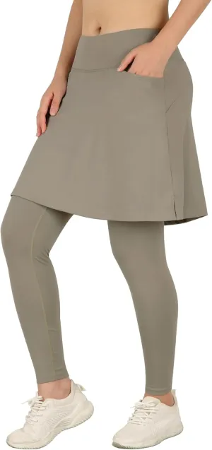Athletic Skirt with Leggings Tennis Skirted Legging for Women with Pocket