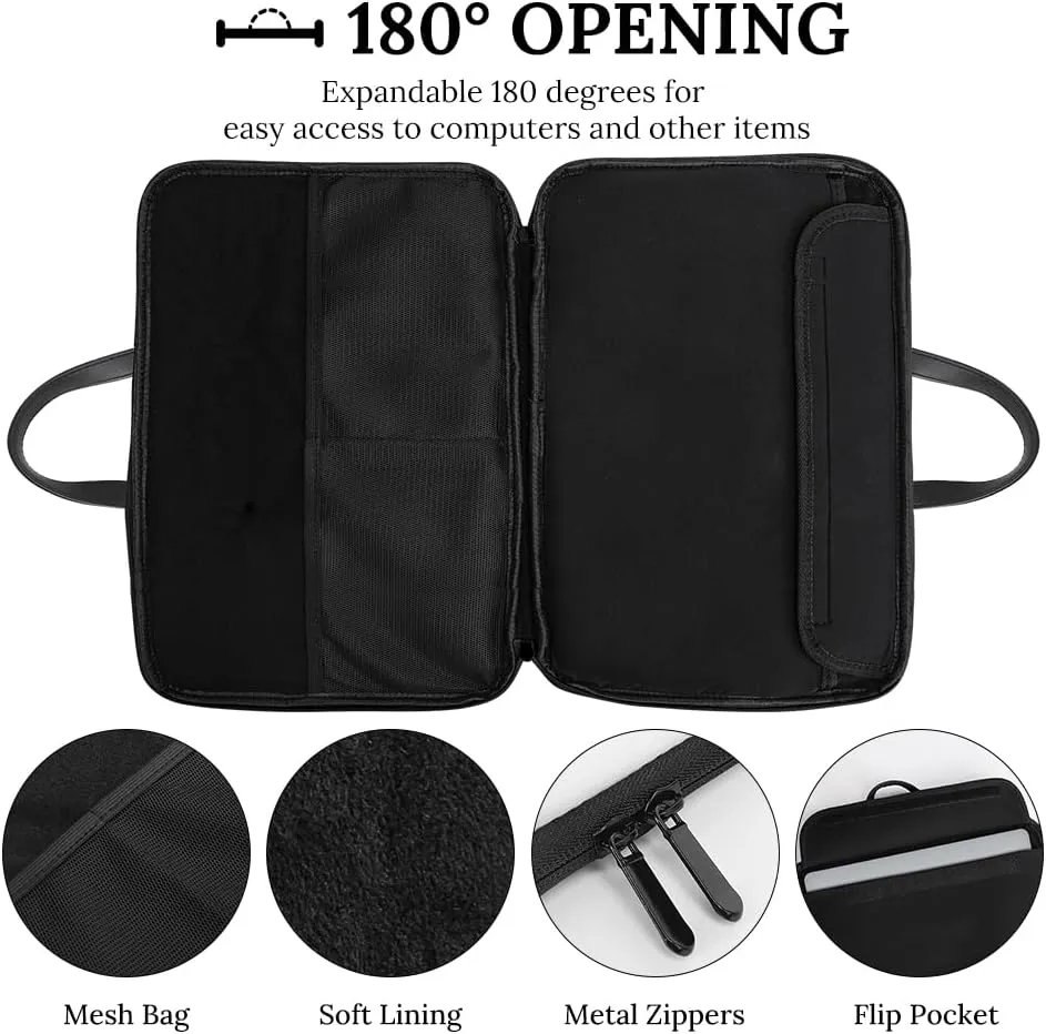 Avocado Love Heart Leather Bag Laptop Case Slim Water Resistant Computer Bags with Handle Briefcase for Work