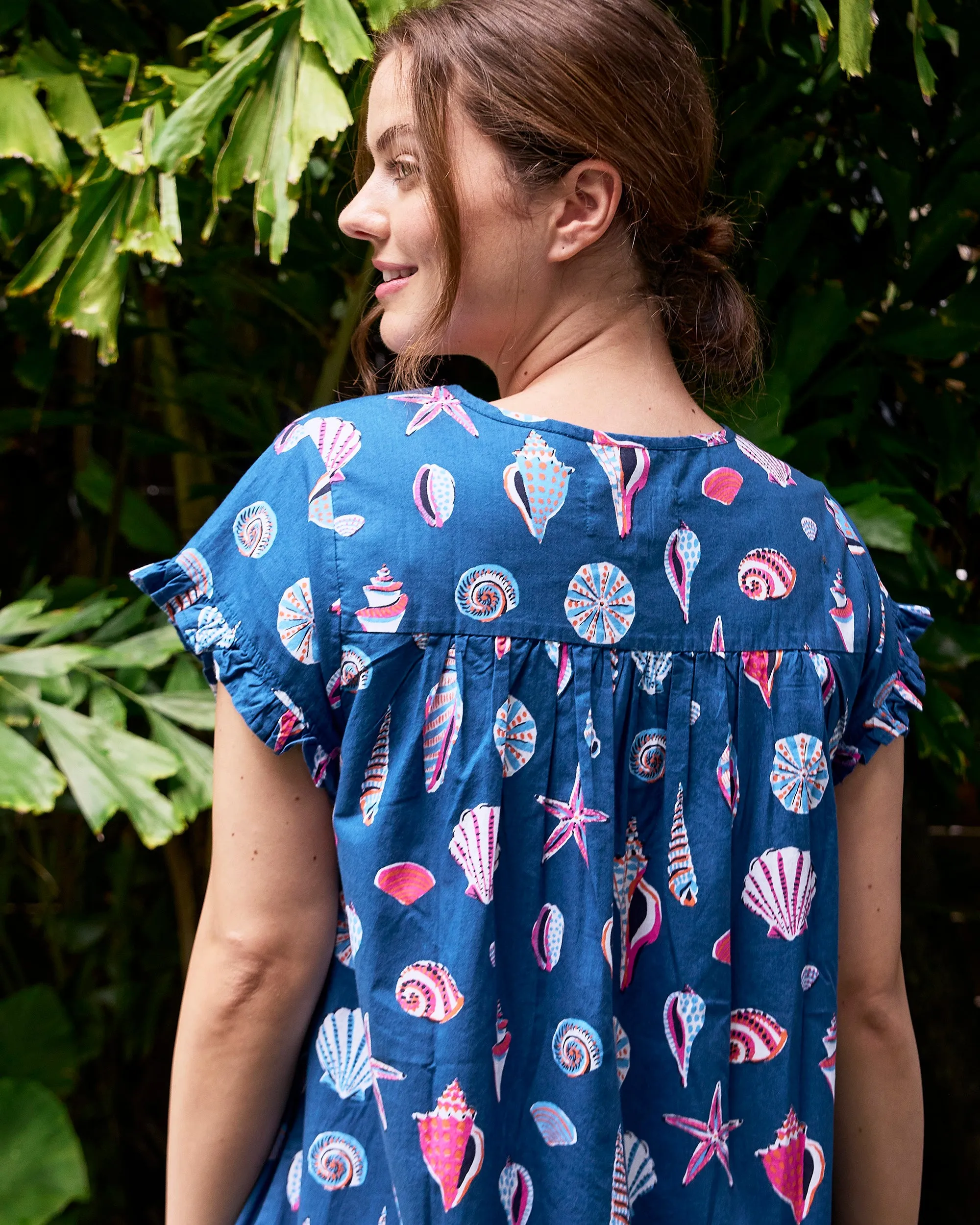 Beachcomber - Pintuck Nightgown - Shoreline Blue
