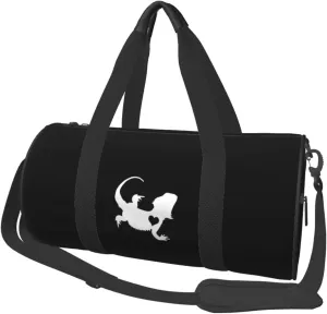 Bearded Dragon Convertible Garment Bag with Shoulder Strap, Carry on Garment Duffel Bag for Men Women - Rolling Foldable for Travel Luggage Bags (Black)