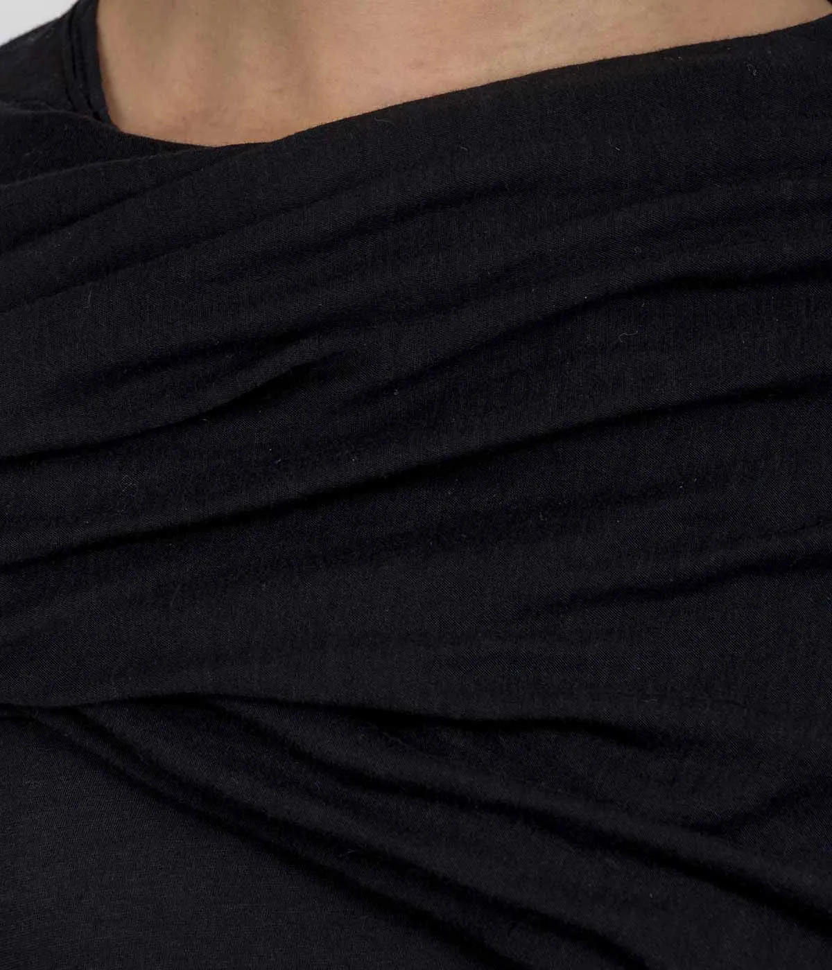 Black Draped Garland Sweater