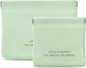 Boobeen 2 Pcs Small Makeup Bags for Purse, Pocket Cosmetic Bags, Squeeze Top Pocket Makeup Bag No Zipper Make up Pouch for Women Waterproof Multifunctional Travel Storage Pouch
