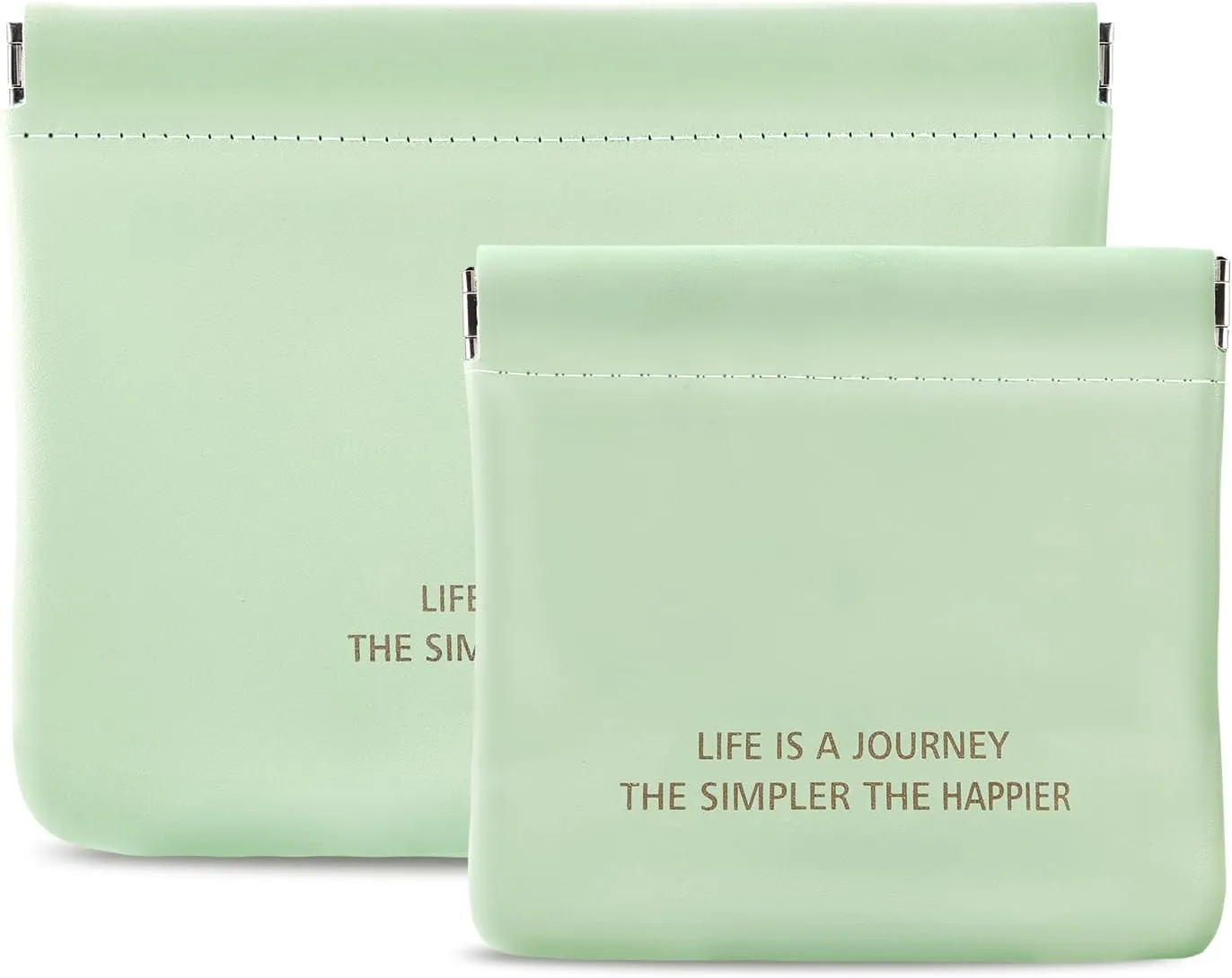 Boobeen 2 Pcs Small Makeup Bags for Purse, Pocket Cosmetic Bags, Squeeze Top Pocket Makeup Bag No Zipper Make up Pouch for Women Waterproof Multifunctional Travel Storage Pouch
