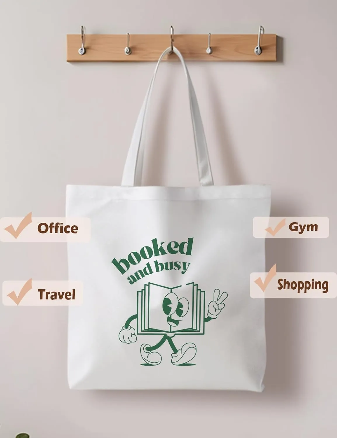 Book Tote Bag, Reading Gifts for Women, Gifts for Reading Lovers Women