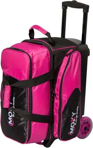 Bowlerstore Products Moxy Blade Premium Double Roller Bowling Bag- Pink/Black