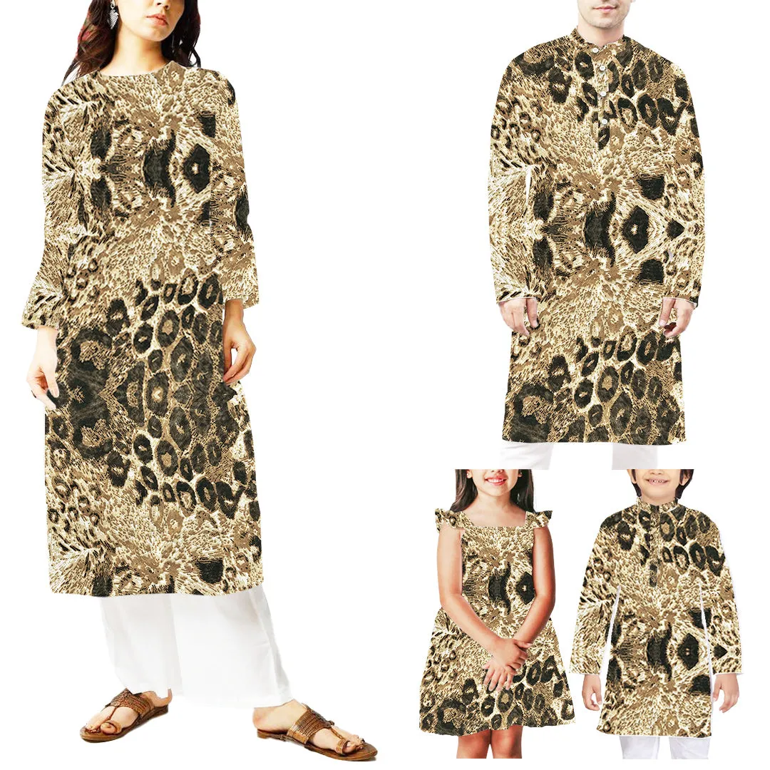 Brown & Black Abstract Printed Georgette Fabric (Wholesale)