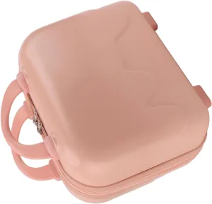 Carry On Luggage, Lightweight Travel Cosmetic Case 14 Inch Large Capacity Anti Scratch for Train (Pink)
