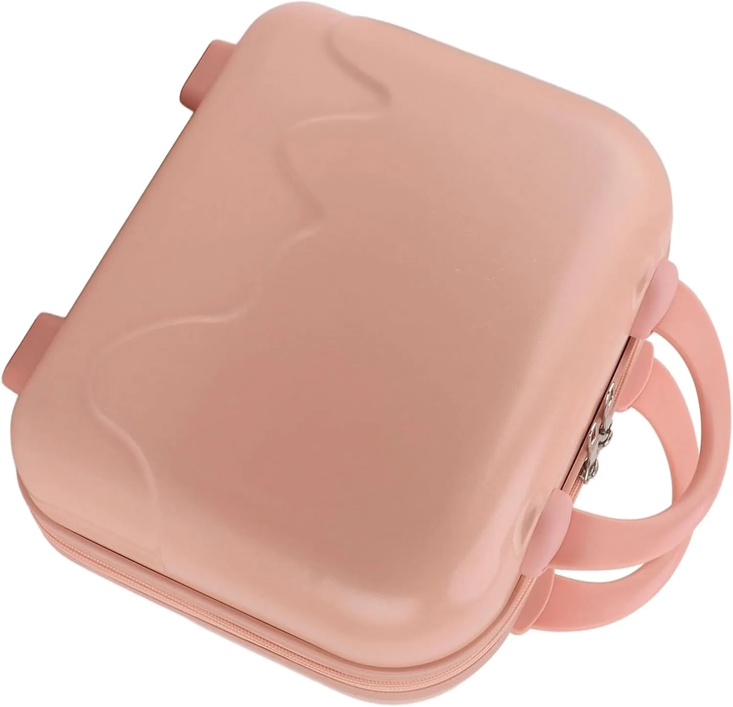 Carry On Luggage, Lightweight Travel Cosmetic Case 14 Inch Large Capacity Anti Scratch for Train (Pink)