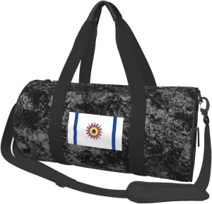 Chaldean People Flag Convertible Garment Bag with Shoulder Strap, Carry on Garment Duffel Bag for Men Women - Rolling Foldable for Travel Luggage Bags (Black)
