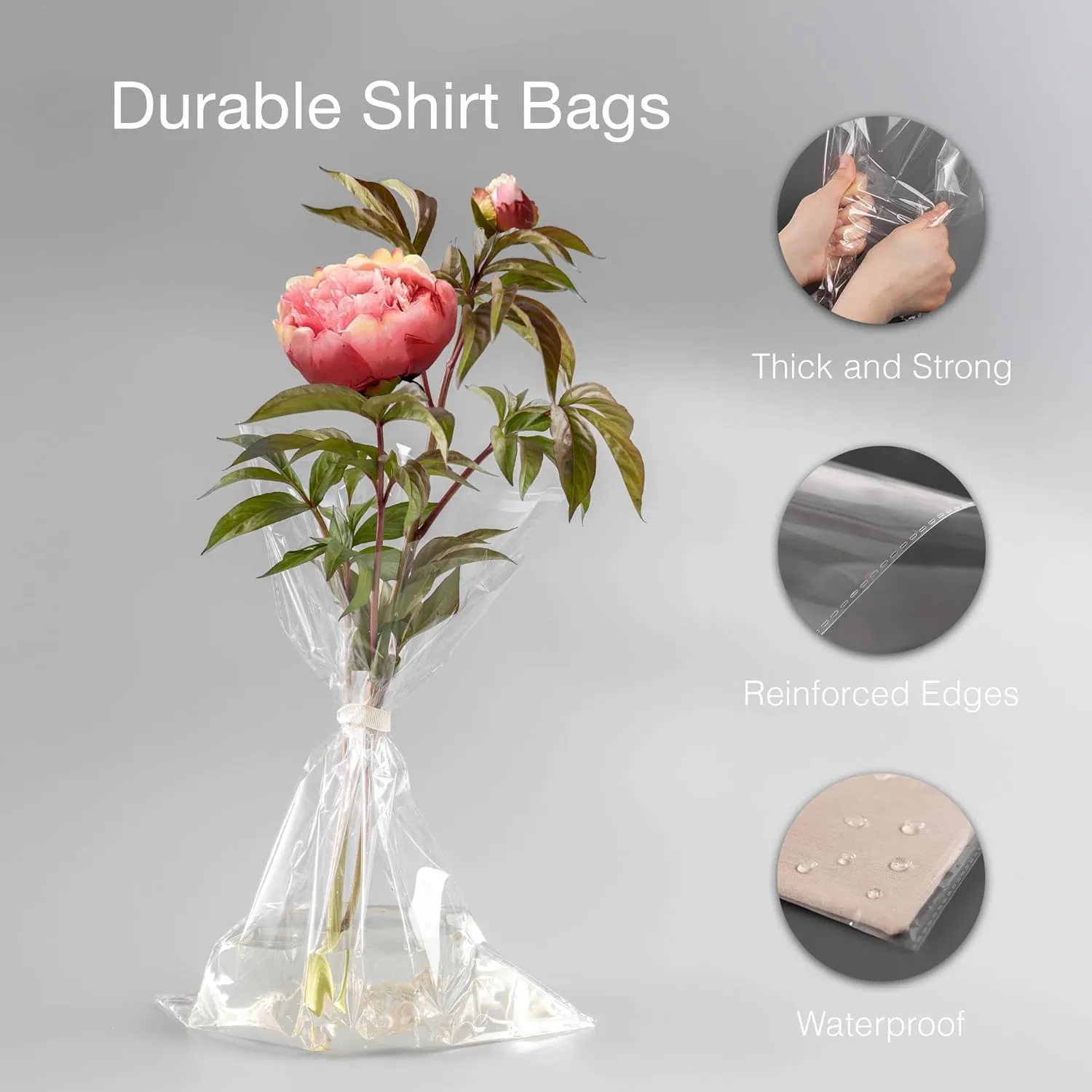 Clear Cellophane Bags 9x12 Inch  100 count Sealable Plastic Bags for Clothing Packaging  Clear Poly Bag for Shipping Shirts, Hoodies