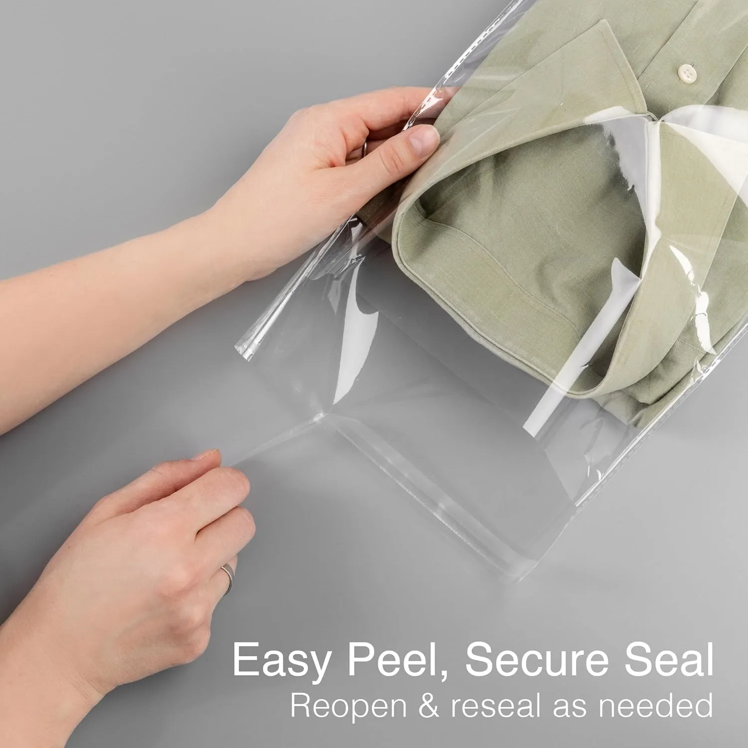 Clear Cellophane Bags 9x12 Inch  100 count Sealable Plastic Bags for Clothing Packaging  Clear Poly Bag for Shipping Shirts, Hoodies