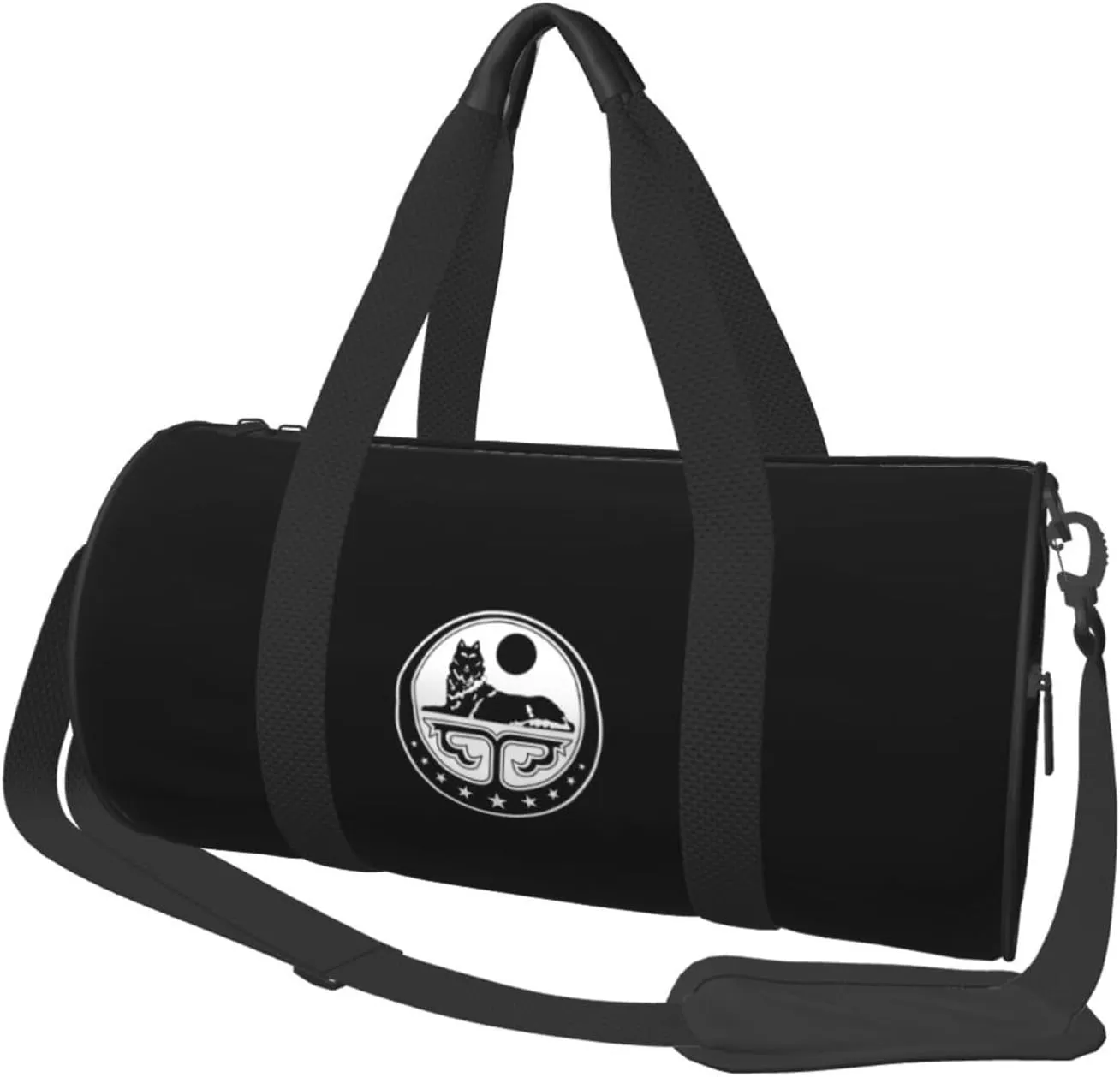 Coat of arms of Chechen Republic of Ichkeria Convertible Garment Bag with Shoulder Strap, Carry on Garment Duffel Bag for Men Women - Rolling Foldable for Travel Luggage Bags (Black)