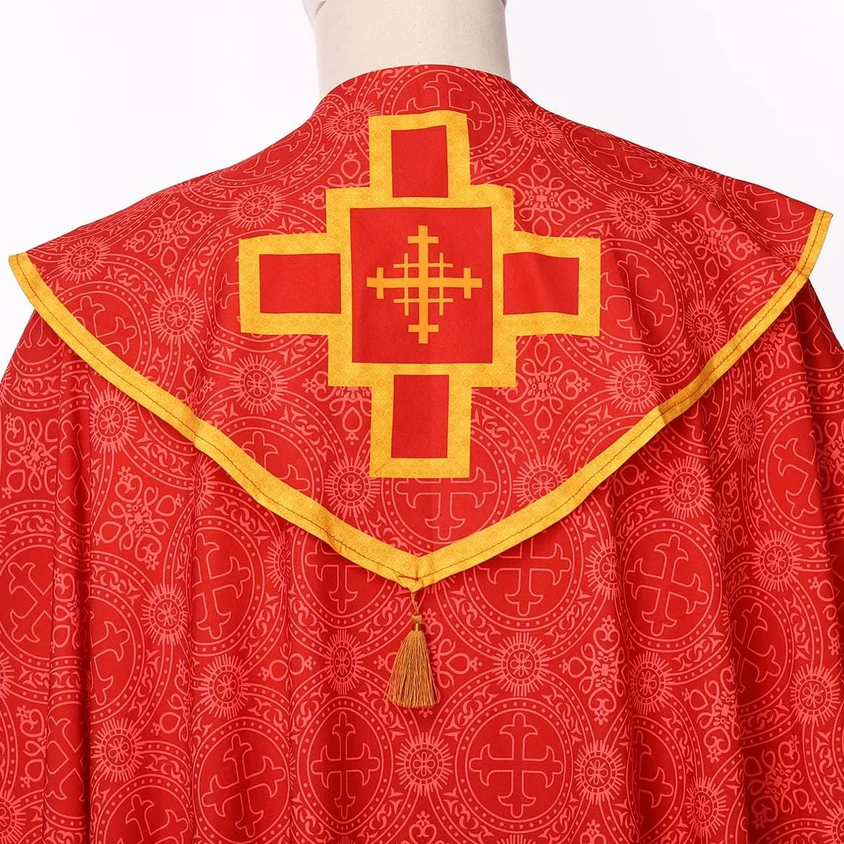 COSDREAMER Unisex Church Catholic Vestments Cape Cloak Priest Celebrant Chasuble Mass Vestments Robe