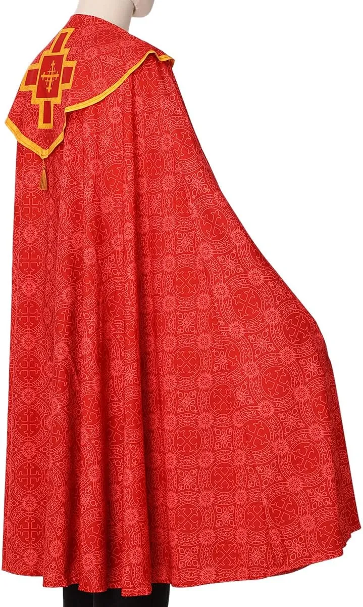 COSDREAMER Unisex Church Catholic Vestments Cape Cloak Priest Celebrant Chasuble Mass Vestments Robe