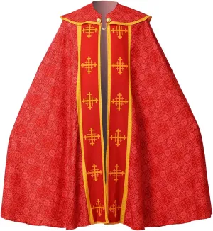 COSDREAMER Unisex Church Catholic Vestments Cape Cloak Priest Celebrant Chasuble Mass Vestments Robe