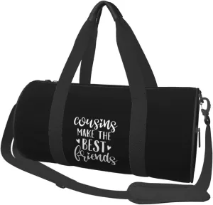 Cousins Make The Best Friends Convertible Garment Bag with Shoulder Strap, Carry on Garment Duffel Bag for Men Women - Rolling Foldable for Travel Luggage Bags (Black)