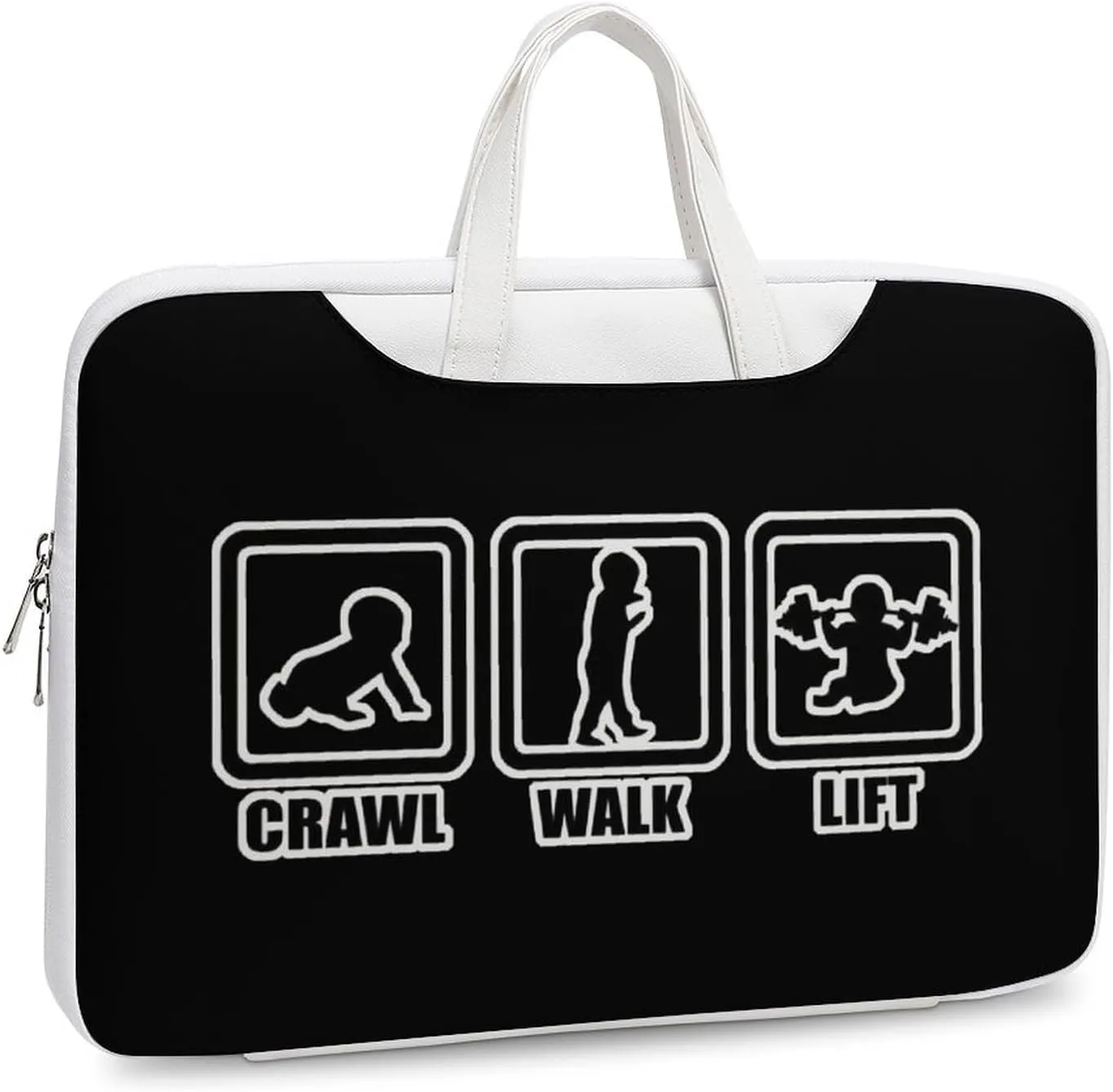 Crawl Walk Lift Leather Bag Laptop Case Slim Water Resistant Computer Bags with Handle Briefcase for Work