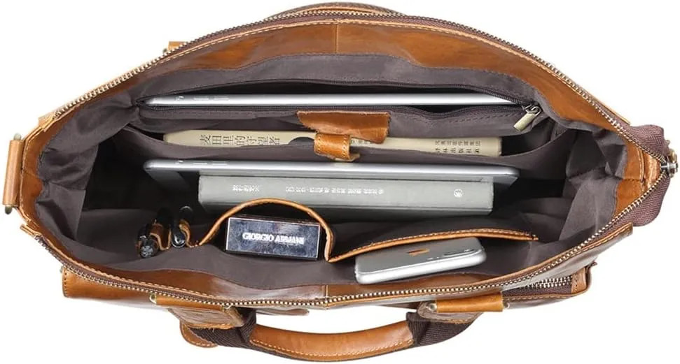 CSCDD Men Handbags Vintage Laptop Briefcases Office Shoulder Bags Tote Male Crossbody Messenger Bags