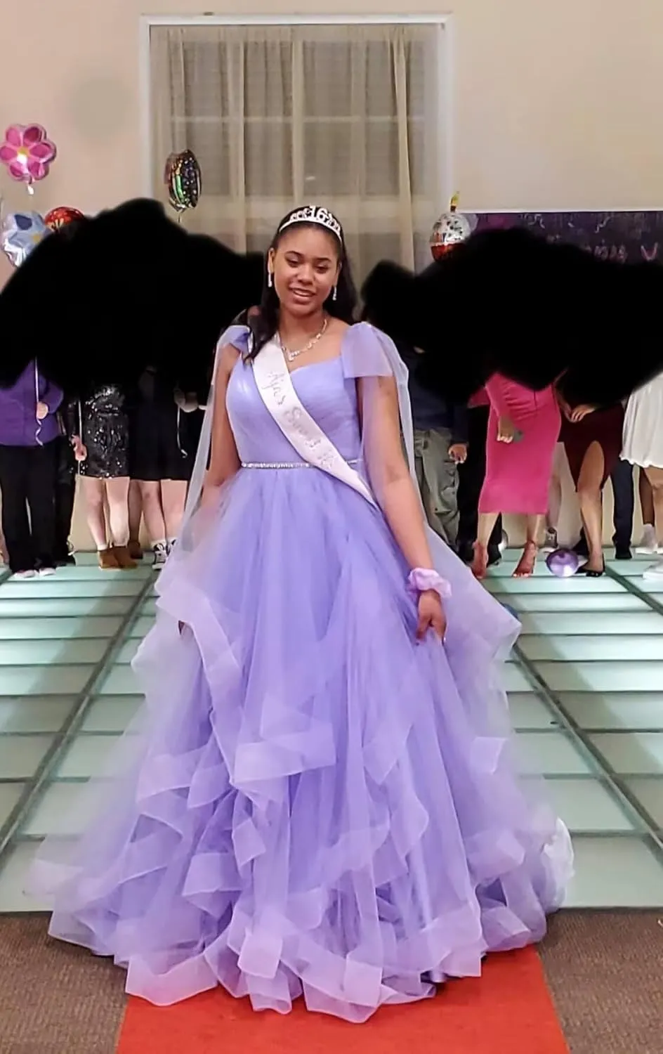 CWOAPO Layered Ruffles Tulle Prom Dresses Spaghetti Strap Ball Gowns Long Elegant V Neck Bow Formal Evening Dress 2025
