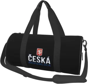 Czech-Republic-Flag-Souvenir-Love- Convertible Garment Bag with Shoulder Strap, Carry on Garment Duffel Bag for Men Women - Rolling Foldable for Travel Luggage Bags (Black)