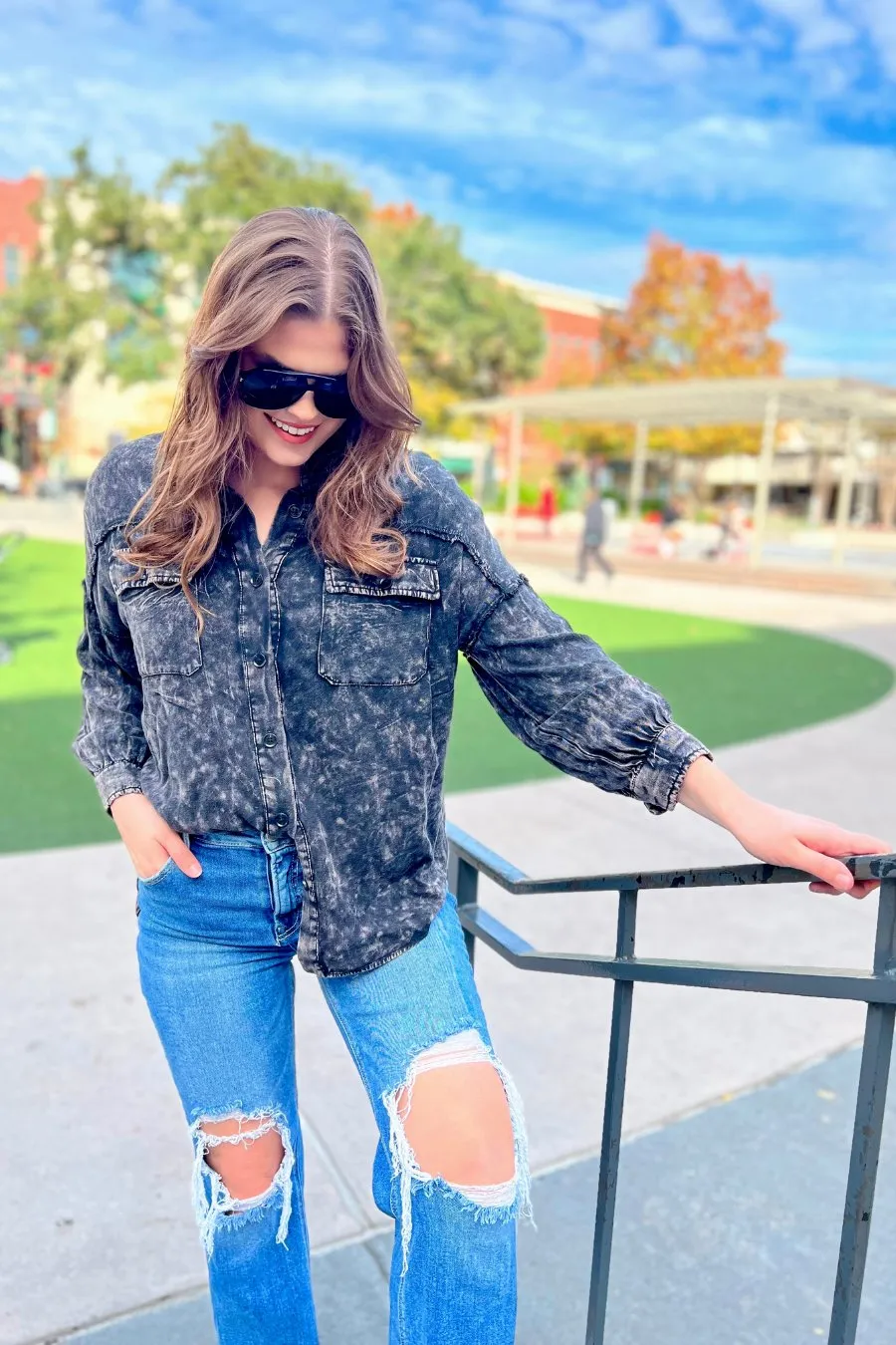Dean Button Up Top