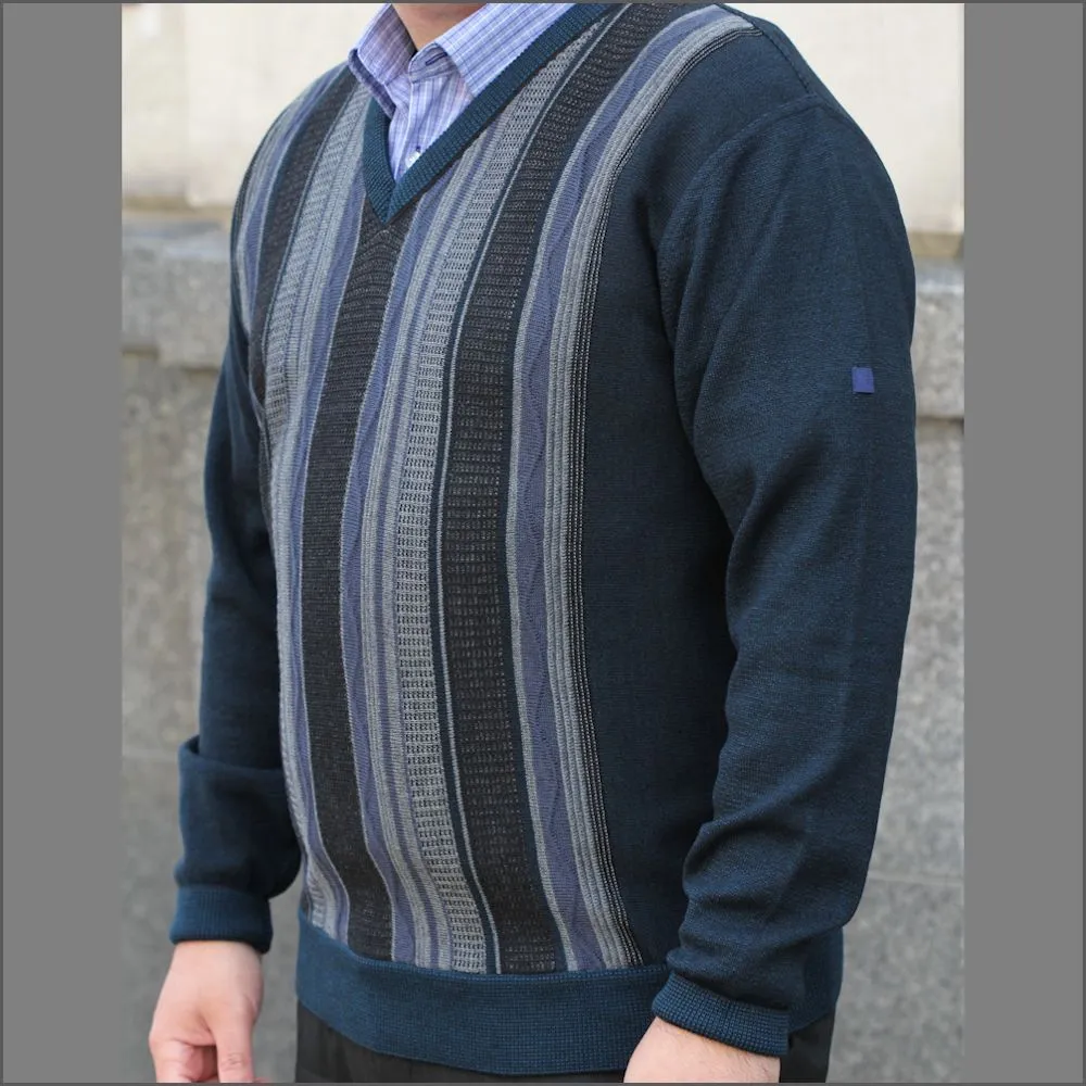 DG's Dark Blue Pattern V Neck>