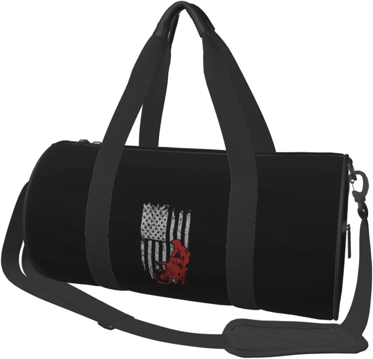 Dirt Bike American Convertible Garment Bag with Shoulder Strap, Carry on Garment Duffel Bag for Men Women - Rolling Foldable for Travel Luggage Bags (Black)