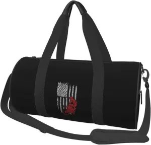 Dirt Bike American Convertible Garment Bag with Shoulder Strap, Carry on Garment Duffel Bag for Men Women - Rolling Foldable for Travel Luggage Bags (Black)