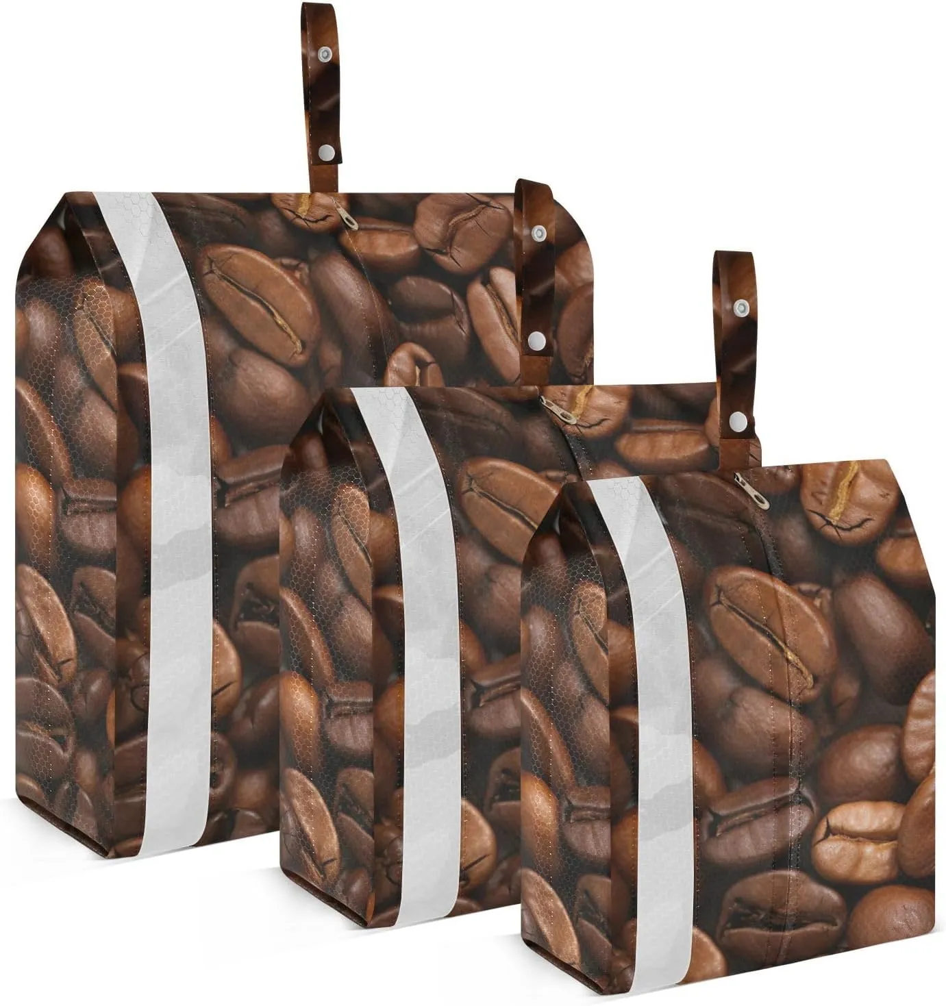 DOMIKING Coffee Bean Packing Cubes for Travel Luggage Organizer Hanging Packing Bag for Clothes Carry On Suitcase Set of 3