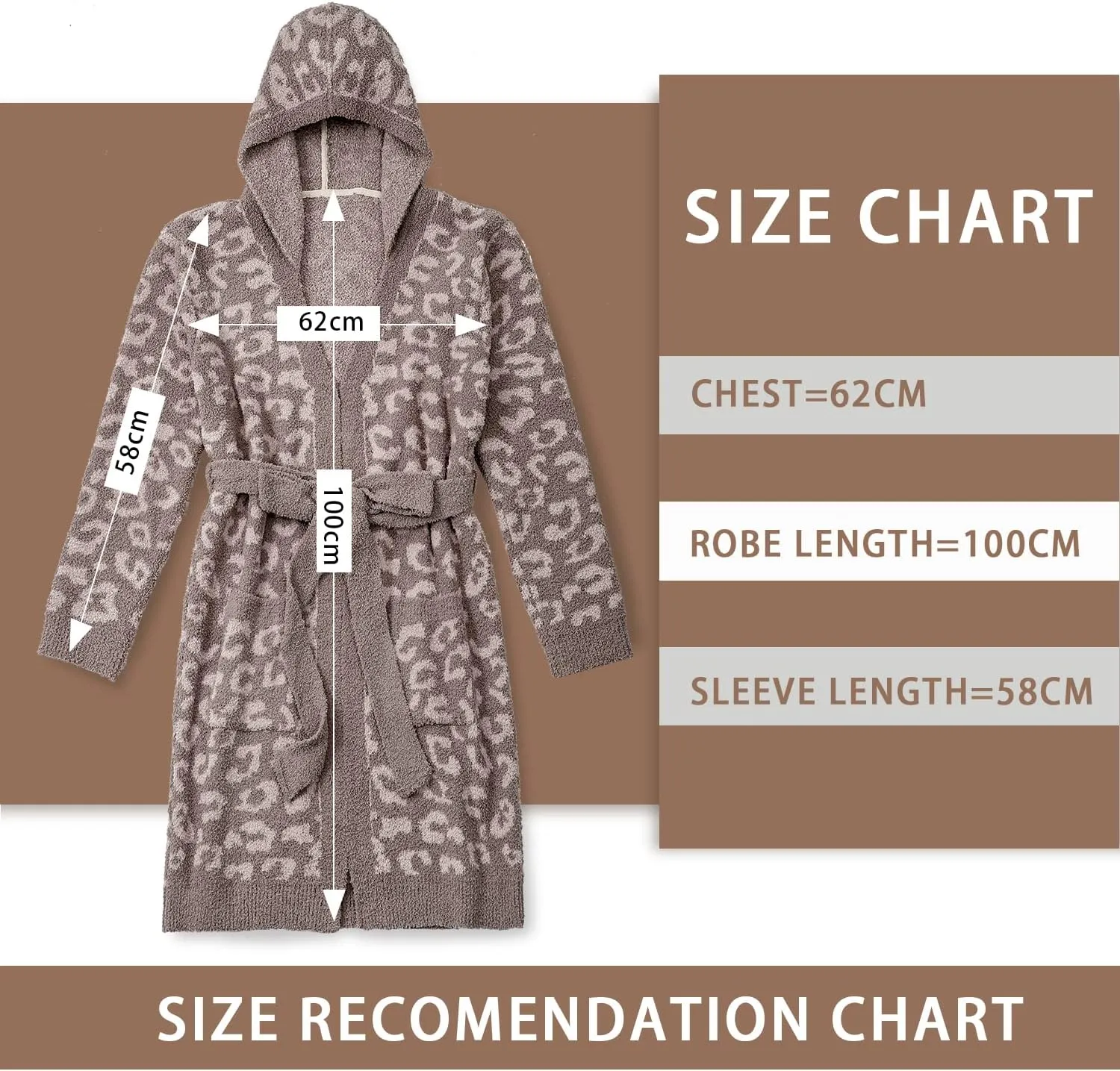 DOOWELL Women's Knit Lightweight Absorbent Robes, Soft Spa Bathrobe Loungewear with Pockets