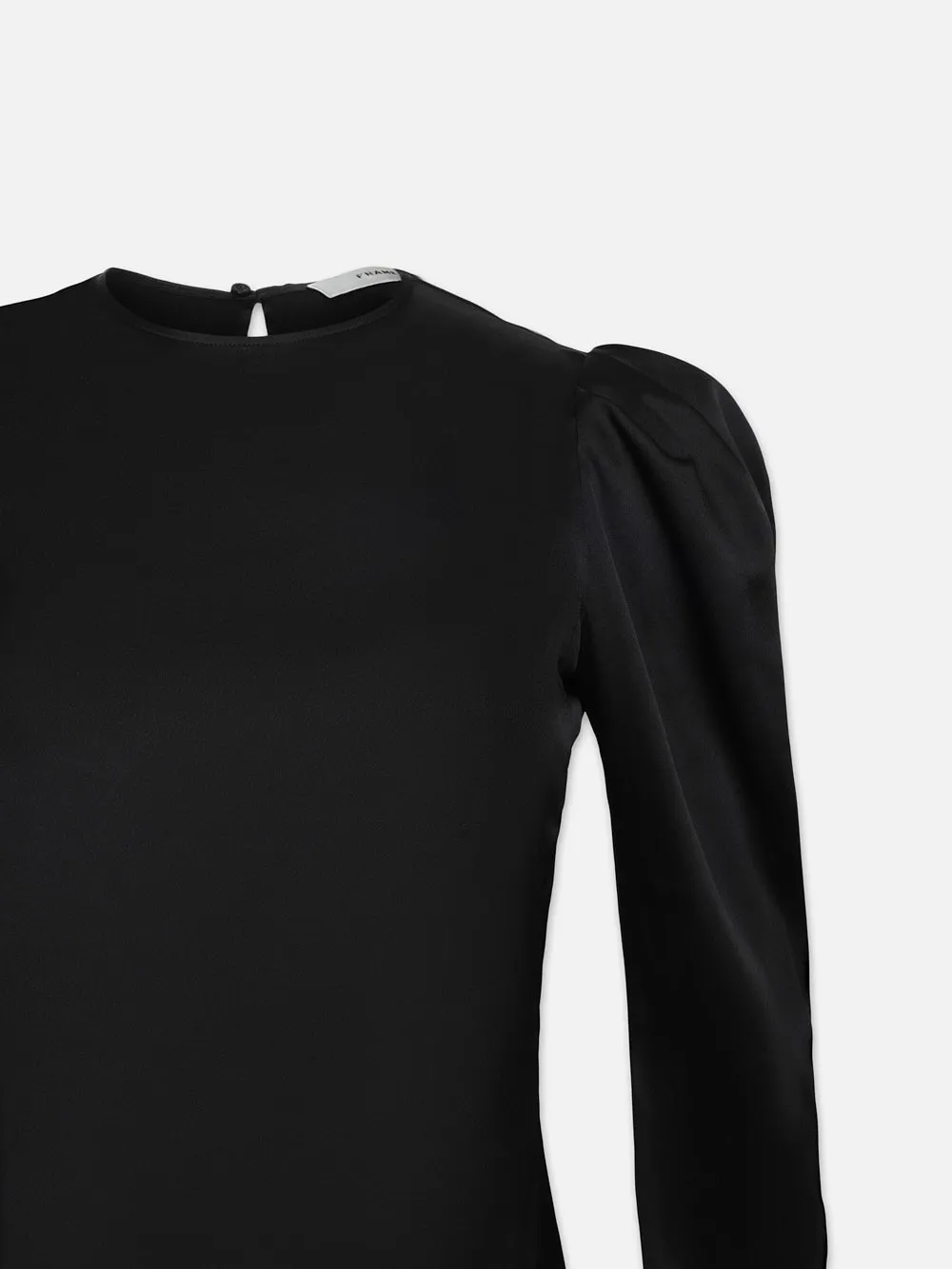 Draped Femme Blouse -- Black