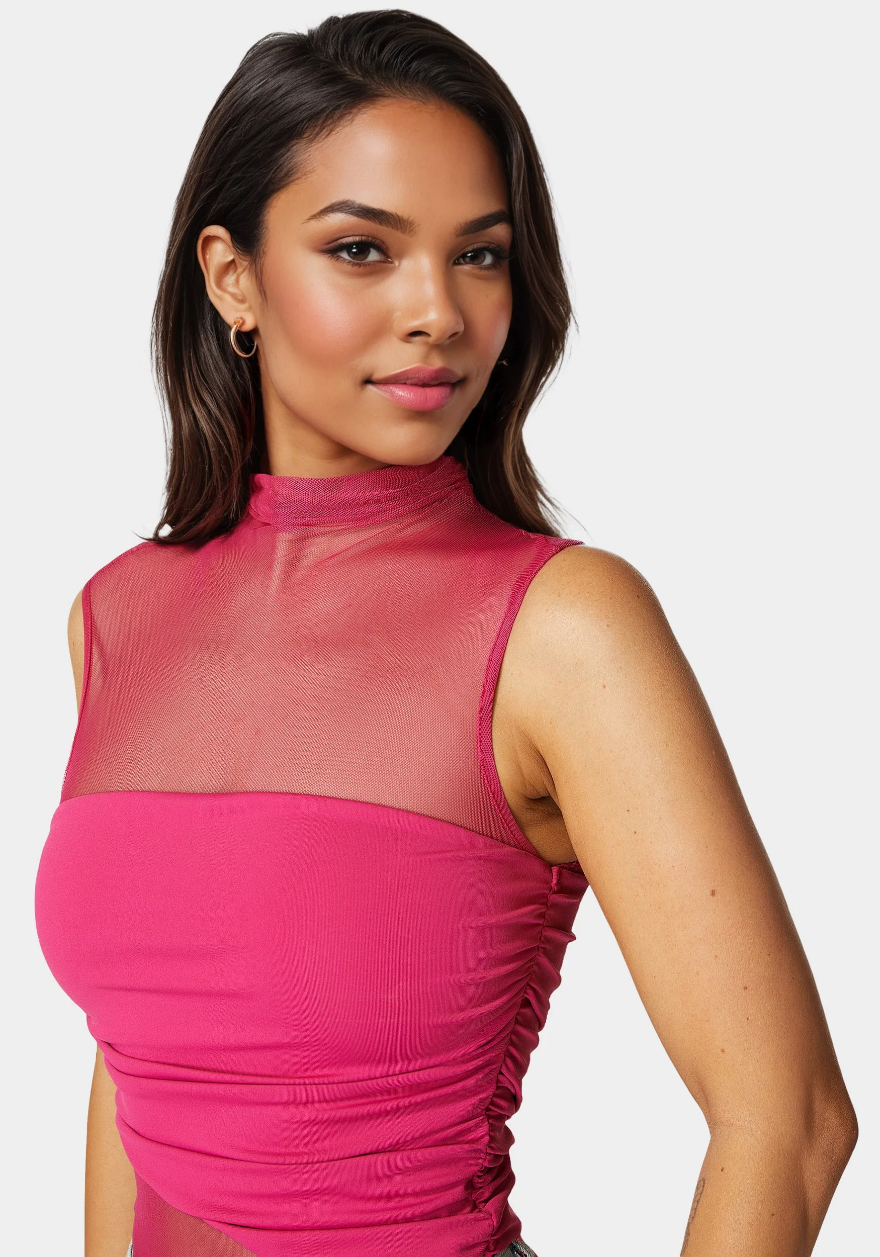 Draped Knit Bodysuit