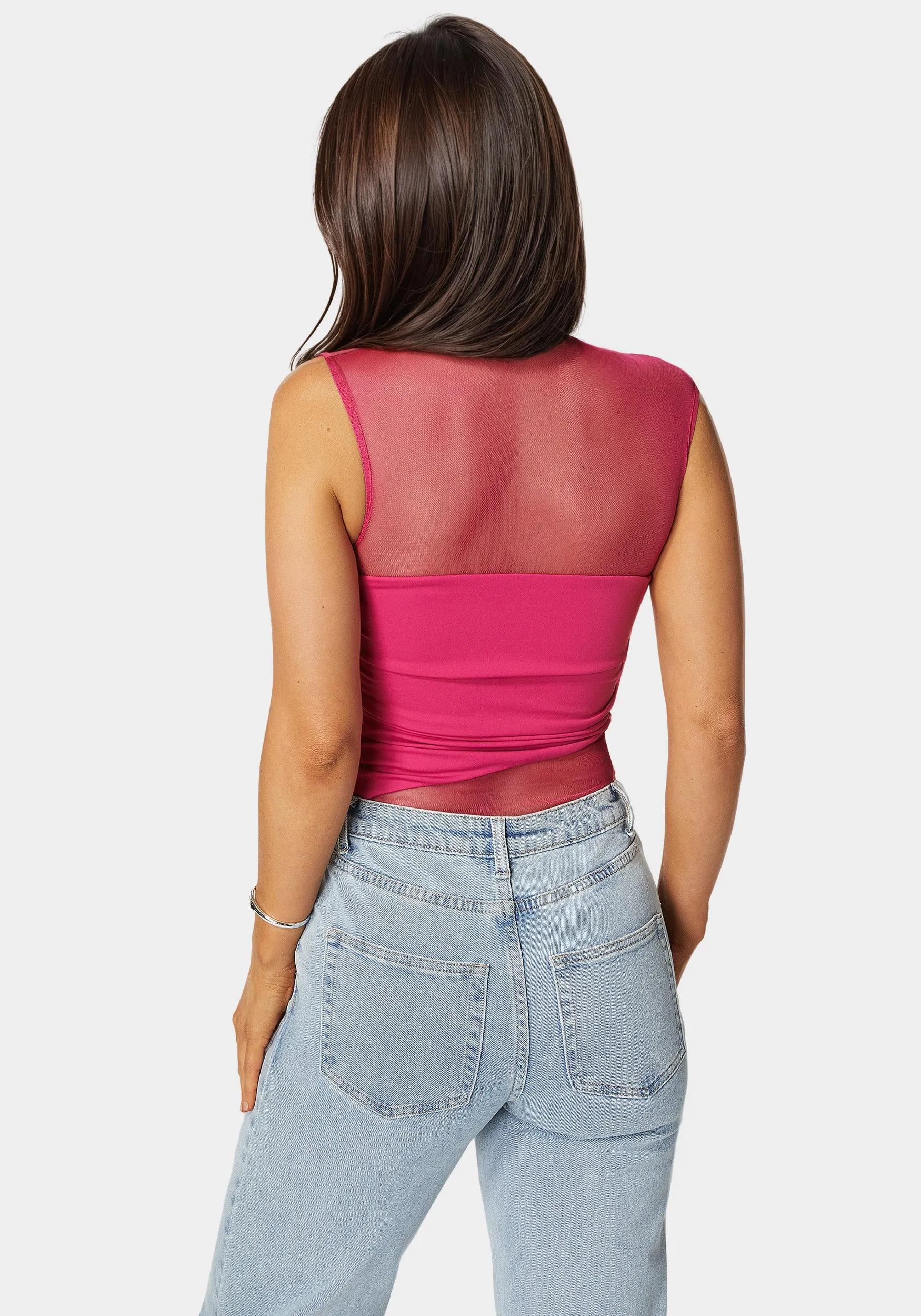 Draped Knit Bodysuit