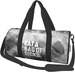Eat A Bag of Dicks Convertible Garment Bag with Shoulder Strap, Carry on Garment Duffel Bag for Men Women - Rolling Foldable for Travel Luggage Bags (Black)