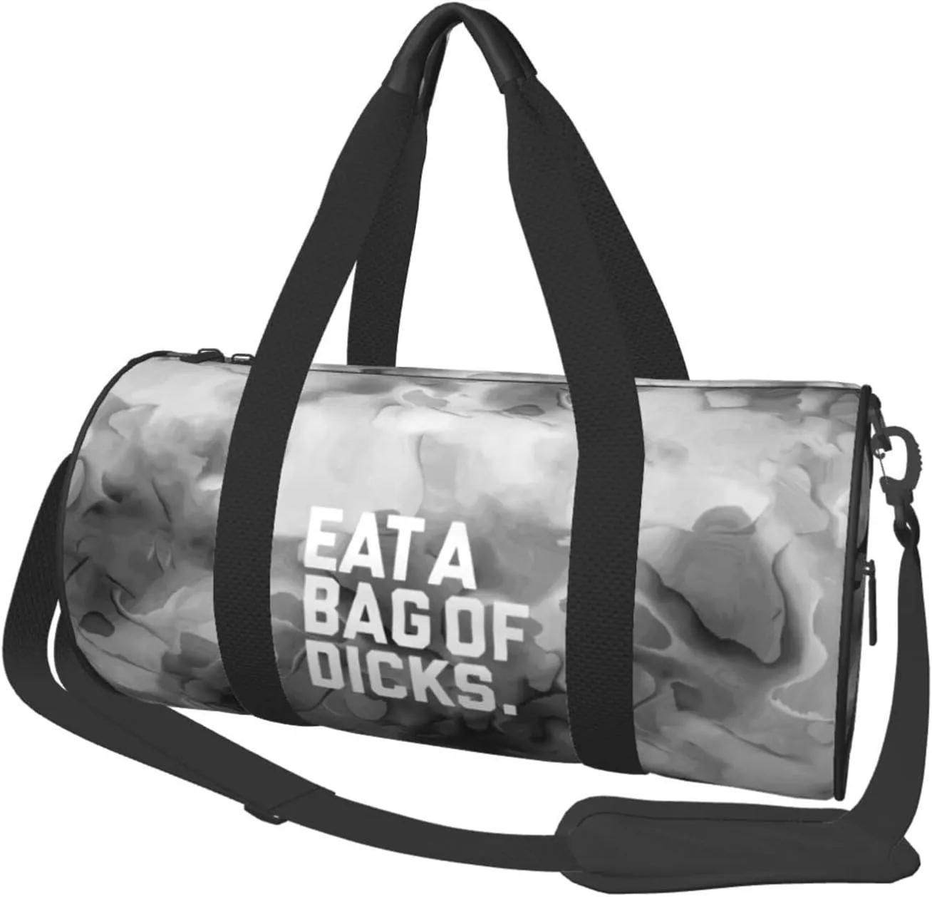 Eat A Bag of Dicks Convertible Garment Bag with Shoulder Strap, Carry on Garment Duffel Bag for Men Women - Rolling Foldable for Travel Luggage Bags (Black)