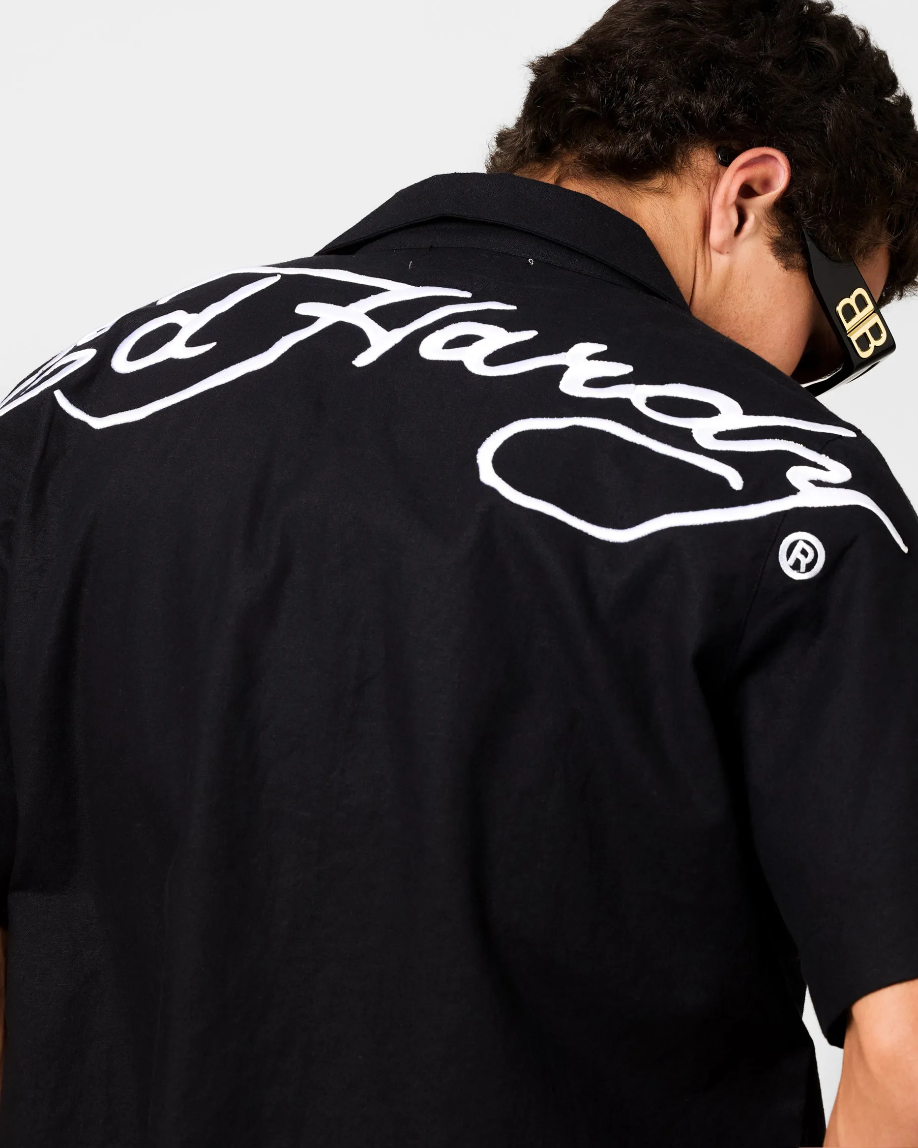 Ed Hardy Dragon Button Up Shirt Black