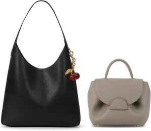 Faux Suede Hobo Bags Vegan Leather Shoulder Bag Small Top Handle Bag Crossbody Bags
