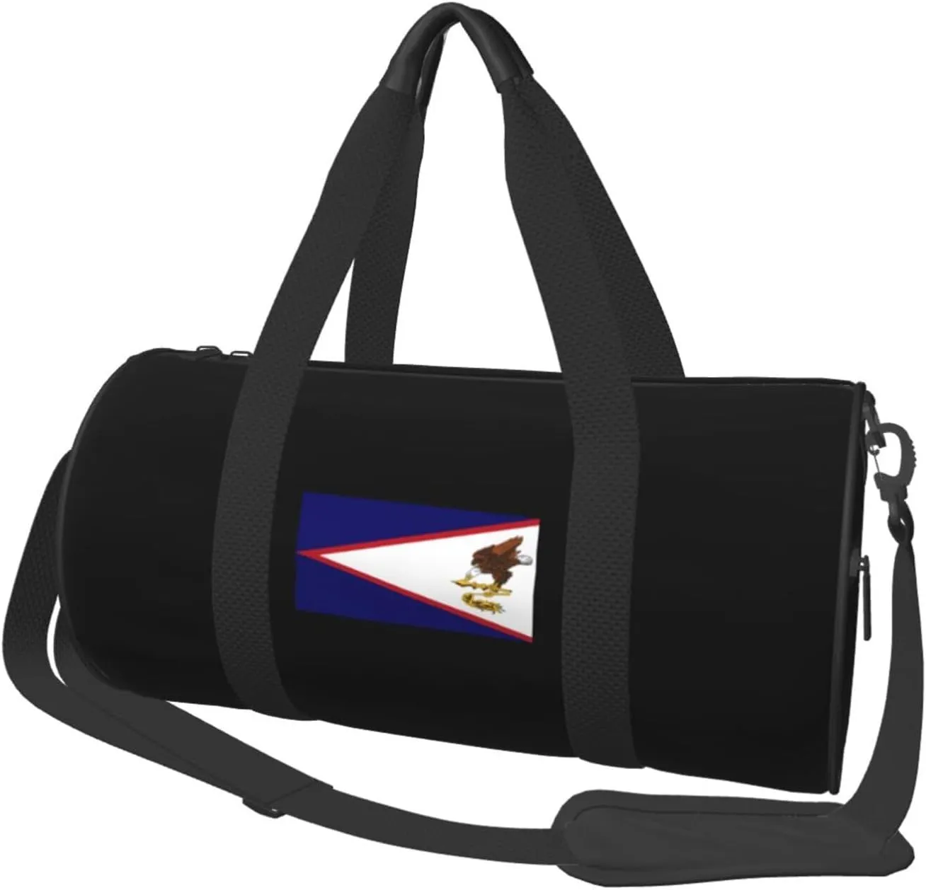 Flag of American Samoa Convertible Garment Bag with Shoulder Strap, Carry on Garment Duffel Bag for Men Women - Rolling Foldable for Travel Luggage Bags (Black)