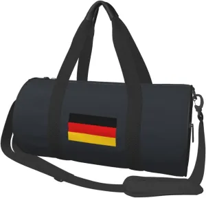 Flag of Germany Convertible Garment Bag with Shoulder Strap, Carry on Garment Duffel Bag for Men Women - Rolling Foldable for Travel Luggage Bags (Black)