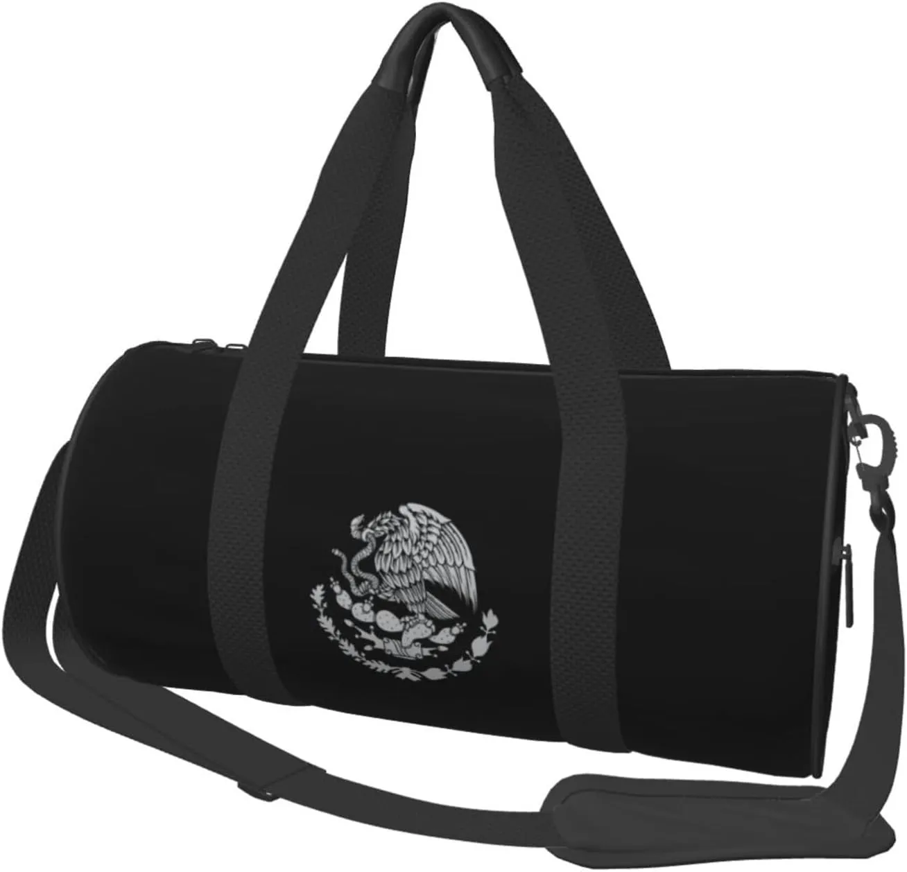 Flag of Mexico Convertible Garment Bag with Shoulder Strap, Carry on Garment Duffel Bag for Men Women - Rolling Foldable for Travel Luggage Bags (Black)