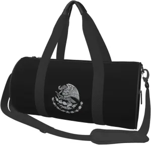 Flag of Mexico Convertible Garment Bag with Shoulder Strap, Carry on Garment Duffel Bag for Men Women - Rolling Foldable for Travel Luggage Bags (Black)