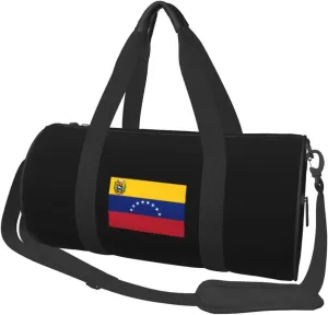 Flag of Venezuela Convertible Garment Bag with Shoulder Strap, Carry on Garment Duffel Bag for Men Women - Rolling Foldable for Travel Luggage Bags (Black)