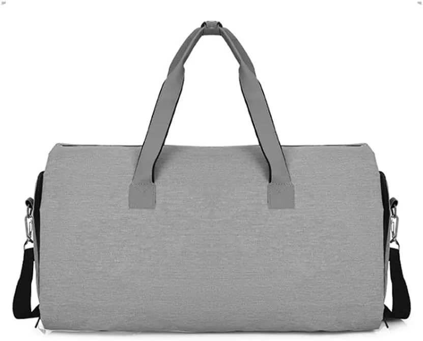 Garment Bags for Business Travel Convertible Travel Duffel Bag Carry on Garment Bag 2 in 1 Weekender Suit Bag for Men (Grey)